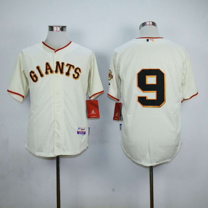 Men San Francisco Giants 9 Williams Cream MLB Jerseys
